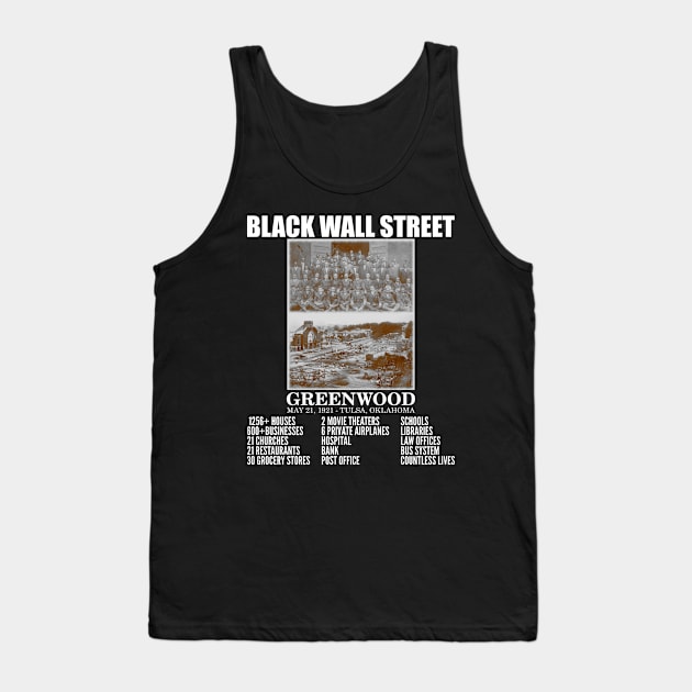 Black Wall Street Tank Top by Seaside Designs